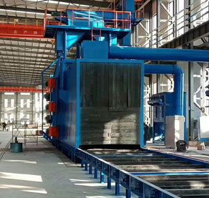 清理大型钢结构件、焊接件抛丸设备使用现场