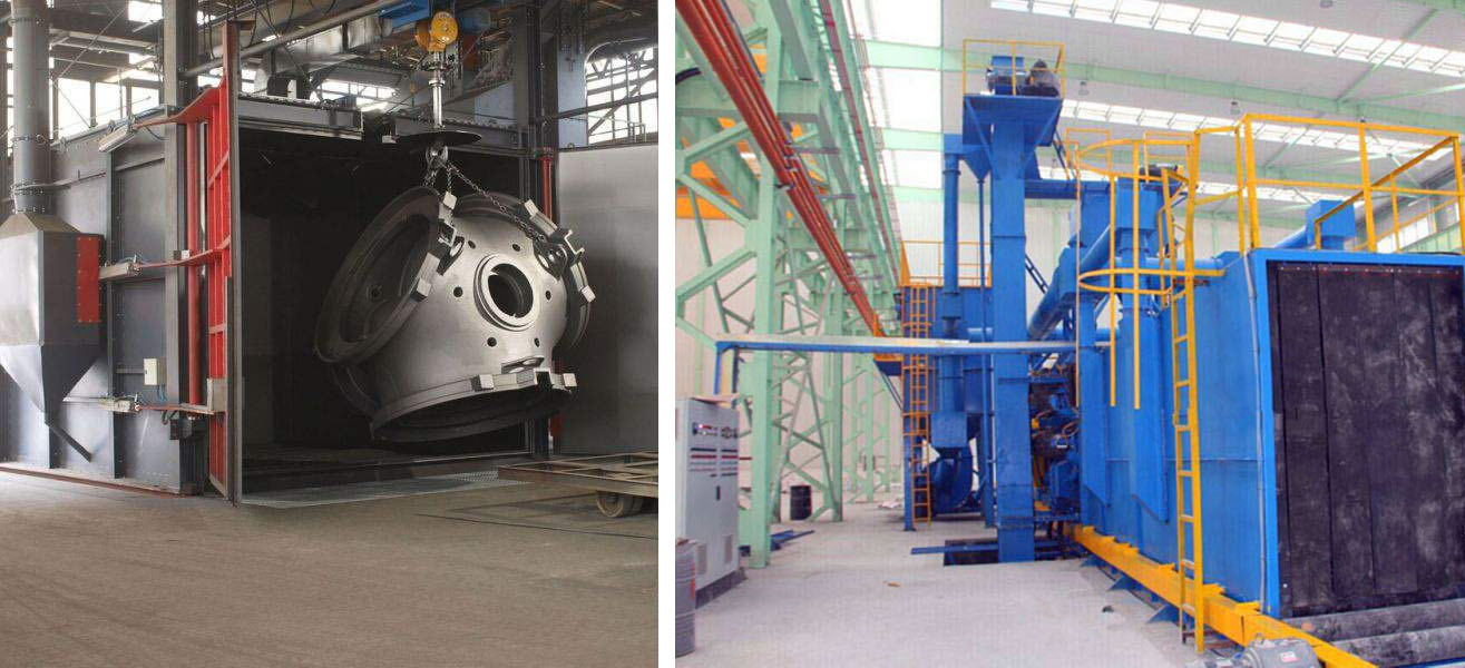 抛丸机操作现场 抛丸机操作现场