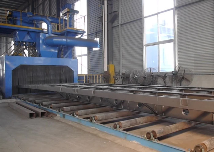 挂车底盘抛丸除锈机 挂车底盘抛丸除锈机